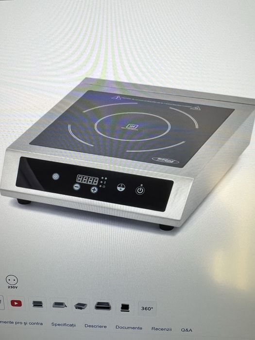 Plită inducție profesională electrică XL cu un arazător