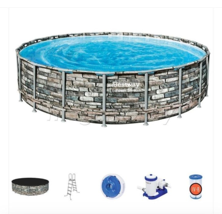 Каркасный бассейн INTEX BESTWAY 610×132 стойка бассейн stoyka basseyn