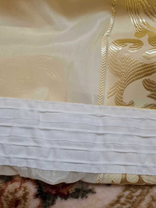 1 buc.perdea matase culoare bej