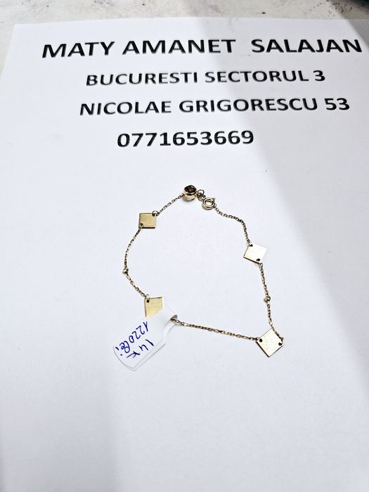 Vand bratara dama din aur 14 k 2.62 g cod 990