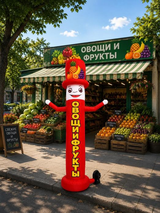 Аэромен, надувная реклама, зазывала