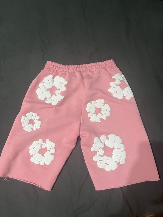 pantaloni scurti denim tears roz