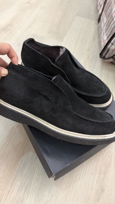 Зимние лоферы с мехом