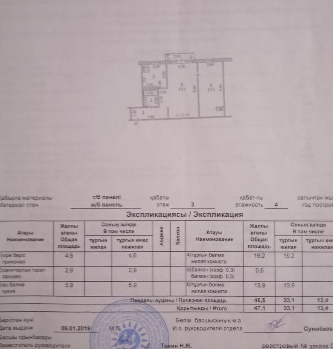 Продам 2 х комнатную квартиру.