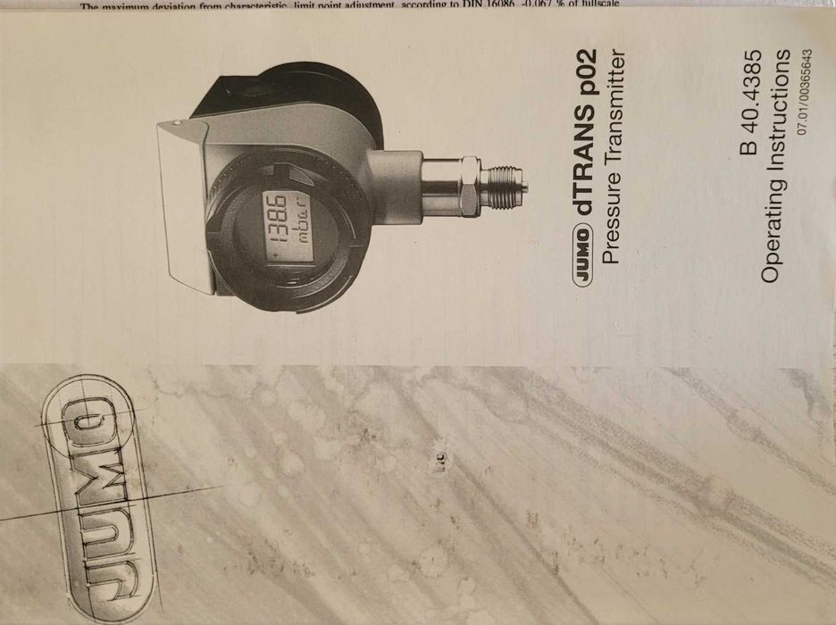 Преобразователь давления JUMO dTRANS p02