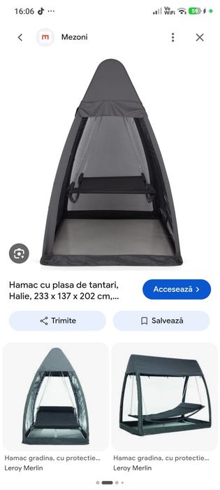 Balansoar tip hamac de două persoane