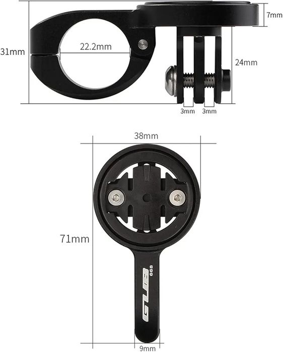 Suport bicicleta pentru Gopro Garmin Edge Wahoo  Elemnt Bryton, Cateye