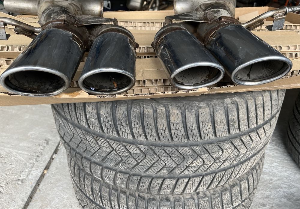 Оригинални Audi SQ5 хром накрайници двуцевки стомана спортна генерация