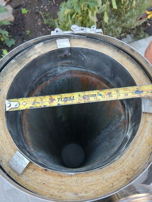 Vand cos de fum din inox  izolat ,180mm
