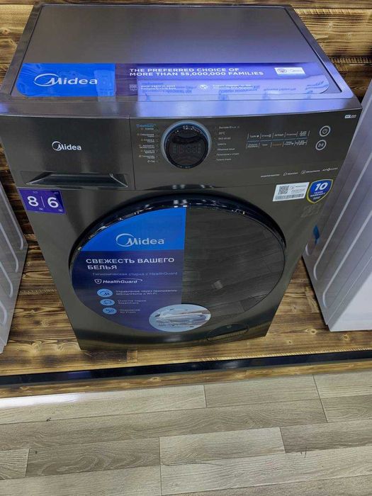 Стиральная машина Midea модель MF200D80WB/T-C - 8 кг + Сушка (6 кг)