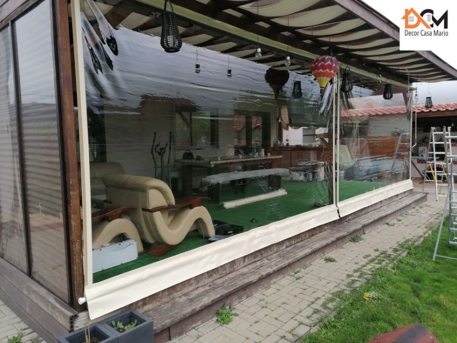 inchideri terase folie transparenta rulouri folie Montaj gratis