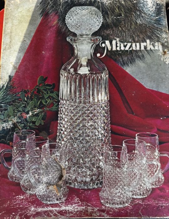 Сервиз„Mazurka“ Oberglas Austria Гарафа + 6 чашки Оригинална кутия