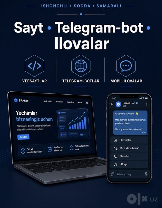 Siz uchun qulay va sifatli hizmatlarni taklif qilamiz