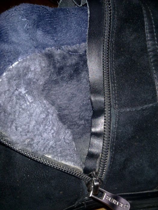 Сапоги из натуральной замши.