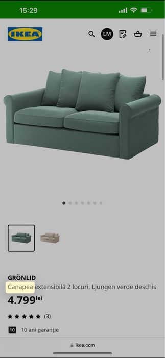 Canapea - ikea gronlid