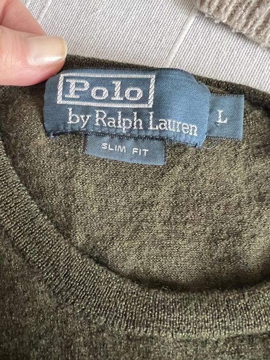 Маслинено зелен вълнен пуловер Ralph Lauren, L