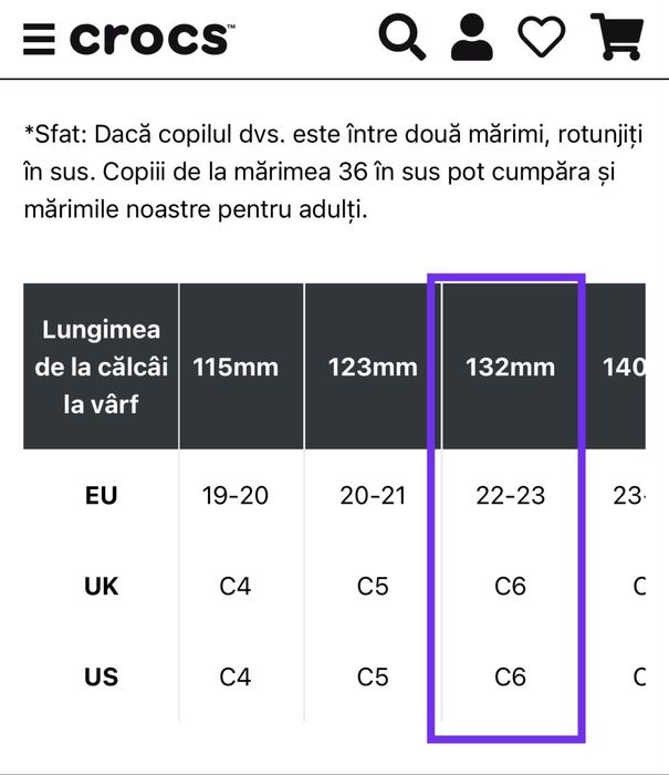 Papuci Crocs, marimea C6, model unicorn