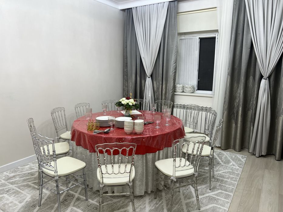 АРЕНДА стол+стулья, посуда