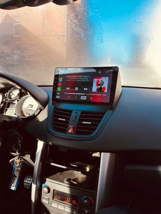 Navigatie Android Peugeot 207 - CarPlay AndroidAuto QLed Slot SIM