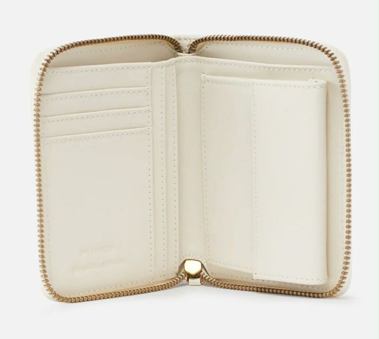 Портфейл Pinko Бял/Черен