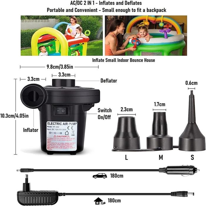 Мини надувной насос, электрический автомобильный компрессор.