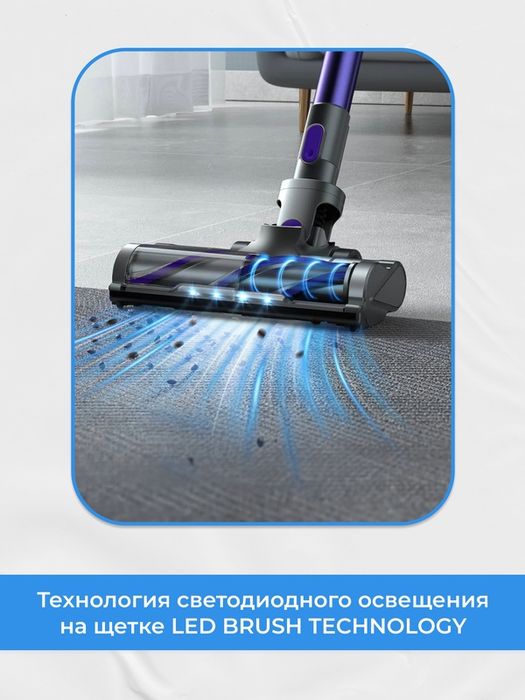 Вертикальный беспроводной пылесос для дома и для дачи Mason, для сухой