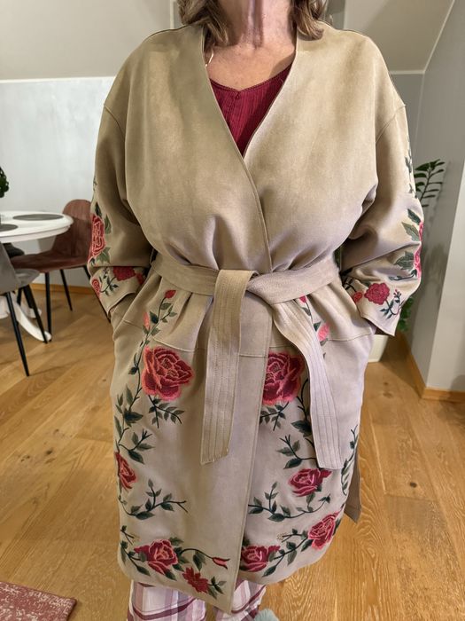 Vand trench cu imprimeu floral