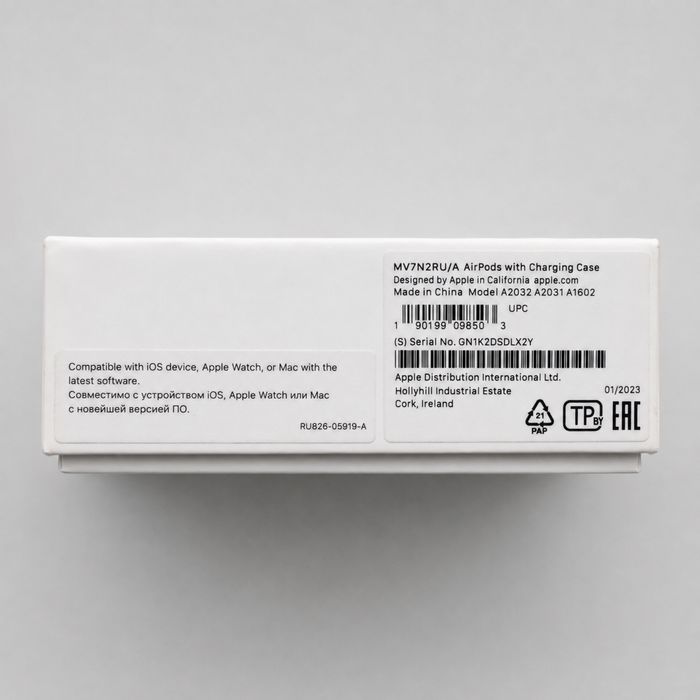 Apple AirPods 2 A2031 — оригинал | 2 наушника | Lightning