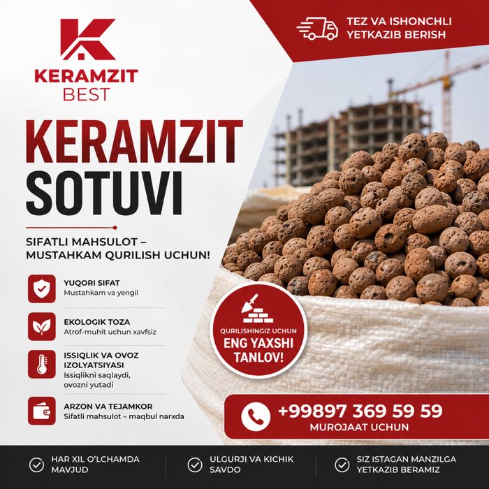 Keramzit  Toshkent shahar surushtirib oling dillerlarga ishonmang