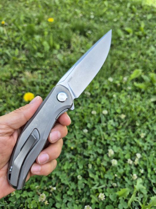 Сгъваем нож SHIROGOROV модел 2025г,стомана М390,титаниева дръжка,SH203