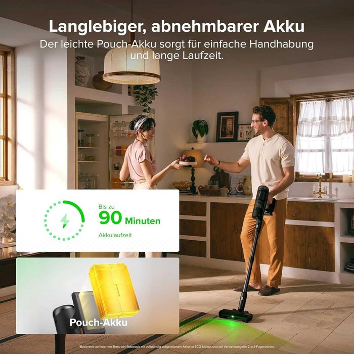 Вертикална безжична прахосмукачка Рoborock H60 Hub Ultra с 3-литрова автоматична станция за източване