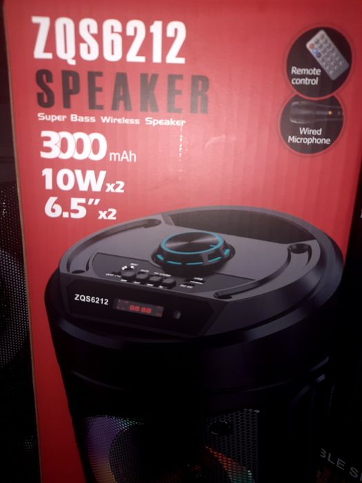 БЕПУЛ Доставка, Блютуз Караоке Колонка ZQS6212 (51см)+ Микрофон