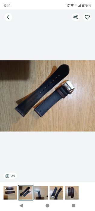 Curea ceas piele maro noua 20 mm