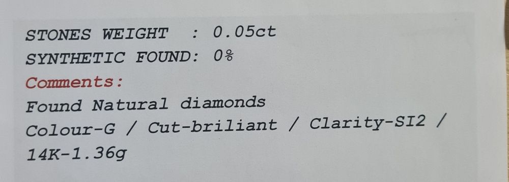 Inel de logodna aur 14 K, diamant 0.05 ct