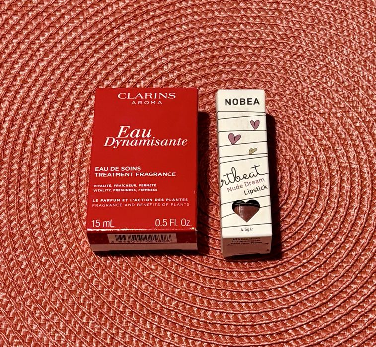 Set Clarins Eau Dynamisante 15 ml + Ruj Nobea Nude Dream – Noi