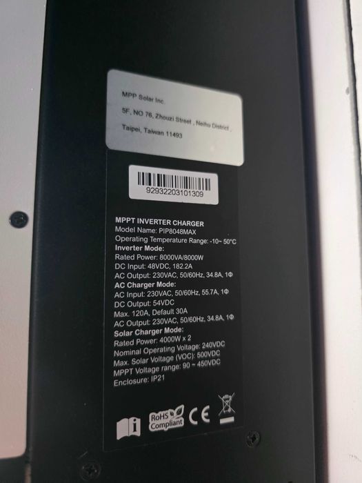 Invertor offgrid 8kw - MPP Solar PIP8048MAX