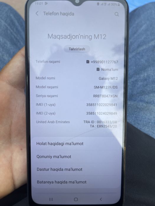 Samsung M12 sotiladi