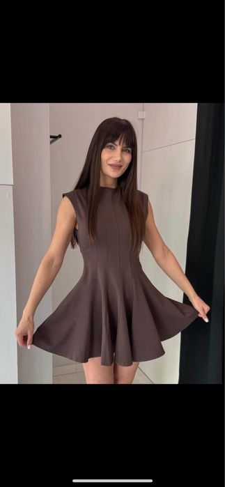Рокля в шоколадов цвят