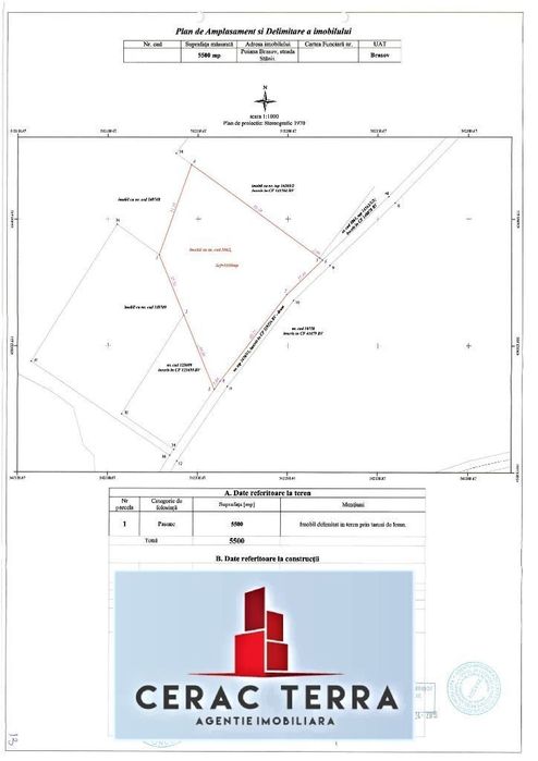 Teren constructii,investitie P+2+M Poiana Mica- Brasov # CERACTERR