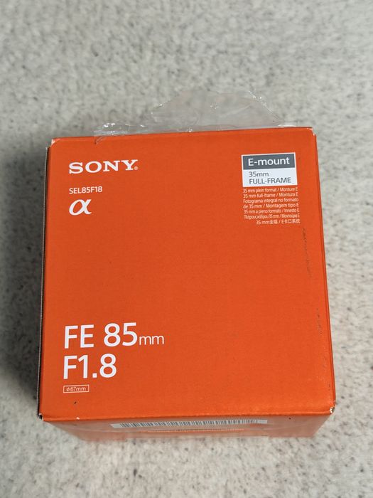 Obiectiv Sony FE 85mm F1.8  Full Frame Nou in cutie