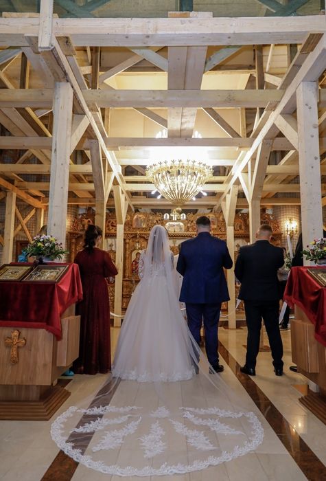 Rochie de mireasă prințesă / A-line + voal lung