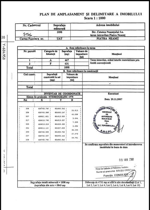 Teren de vanzare la 4 benzi