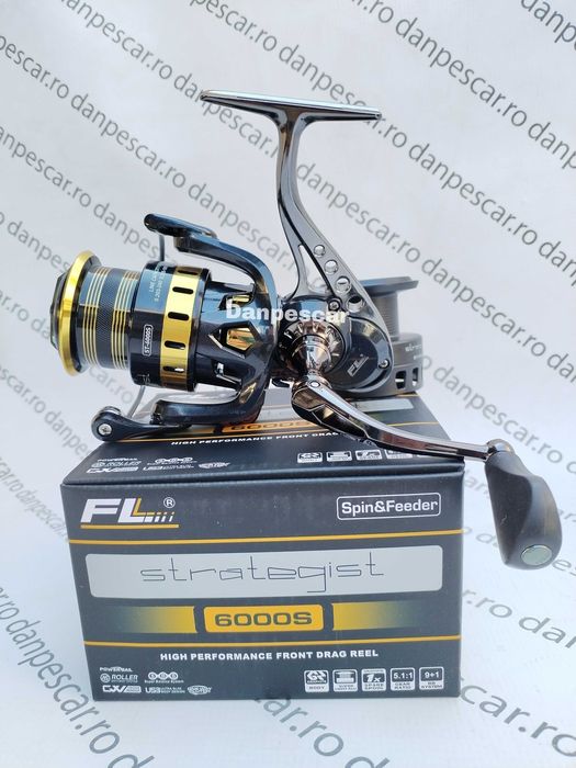 SET 4 Mulinete Feeder PRO FL Strategist RIVER ST 6000S Crap si Somn