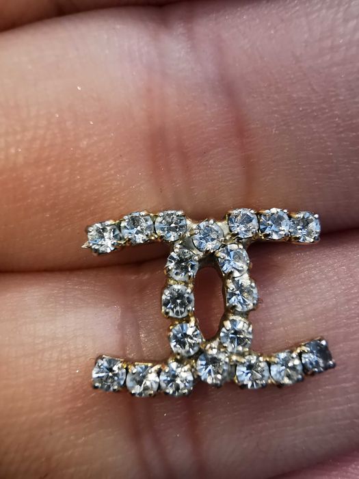 Cercei Cc placați cu aur, cu cristale