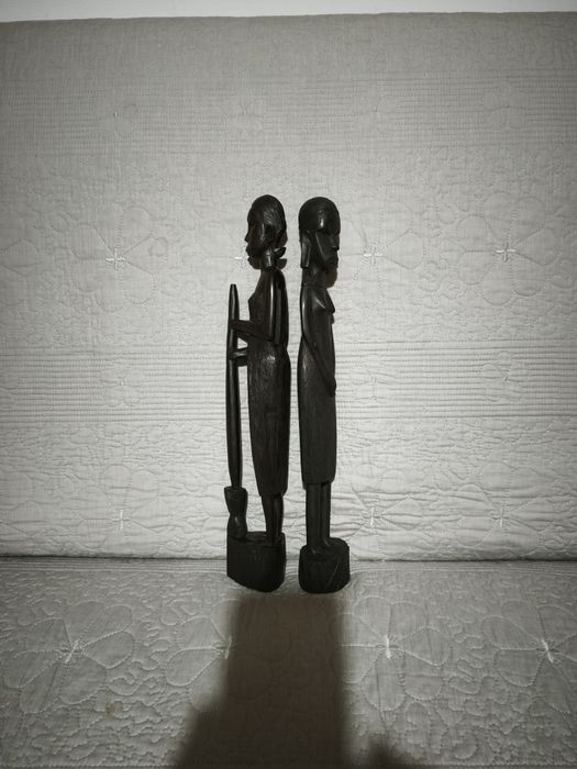 2 statuete sculptură abanos Africa