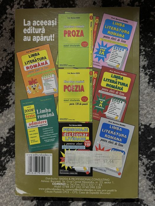 Culegere limba si literatura romana