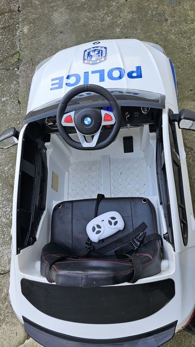 BMW X6 детска електрическа кола Police – дистанционно, LED