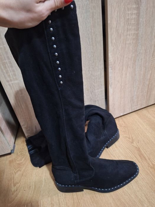 Cizme dama lungi din catifea mărimea 36