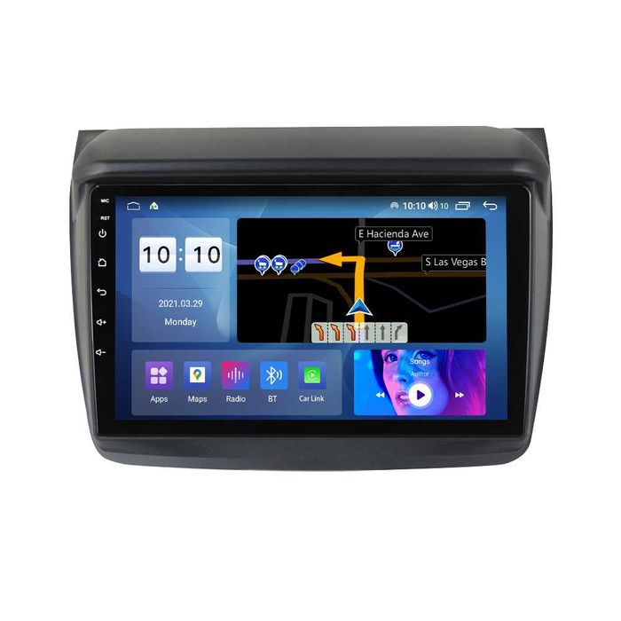 Navigatie Android 14 Mitsubishi L200 2008+ 1/8 Gb CarPlay Waze CAMERA