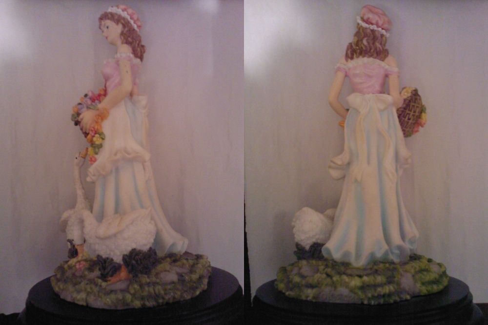 Domnisoara, cos de flori si gaste / ied, bibelou colectia Leonardo